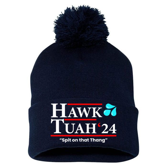 Meme Hawk Tuah 24 Spit On That Thang Gift Pom Pom 12in Knit Beanie