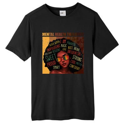 Mental Health Therapist Afro Women Black History Month Tall Fusion ChromaSoft Performance T-Shirt