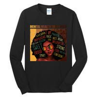 Mental Health Therapist Afro Women Black History Month Tall Long Sleeve T-Shirt