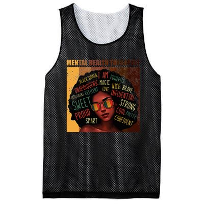 Mental Health Therapist Afro Women Black History Month Mesh Reversible Basketball Jersey Tank