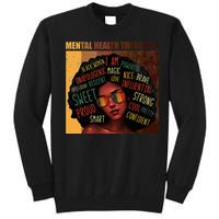 Mental Health Therapist Afro Women Black History Month Tall Sweatshirt