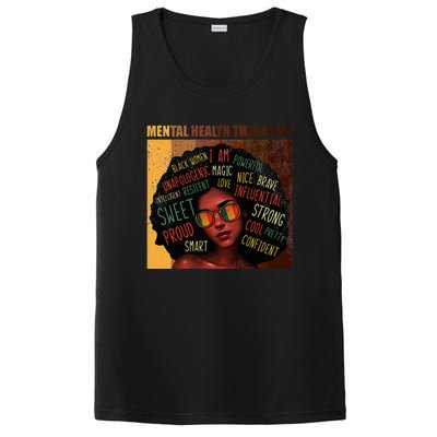 Mental Health Therapist Afro Women Black History Month PosiCharge Competitor Tank