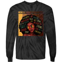 Mental Health Therapist Afro Women Black History Month Tie-Dye Long Sleeve Shirt