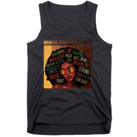 Mental Health Therapist Afro Women Black History Month Tank Top