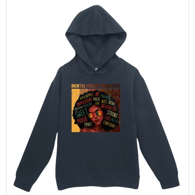 Mental Health Therapist Afro Women Black History Month Urban Pullover Hoodie