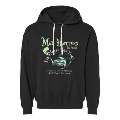 Mad Hatters Tea Shoppe ItS Always Tea Time Garment-Dyed Fleece Hoodie