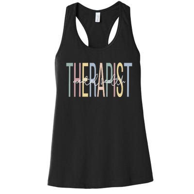 Mental Health Therapist Boho Mental Health Therapy Women's Racerback Tank