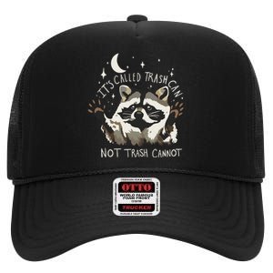 Meme Humor Trash Panda Quirky Unhinged High Crown Mesh Back Trucker Hat