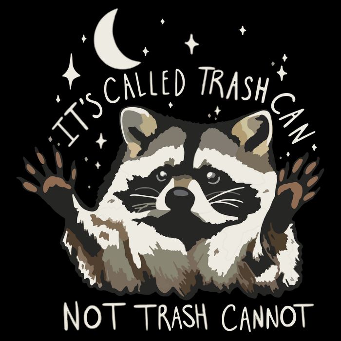 Meme Humor Trash Panda Quirky Unhinged Drawstring Bag