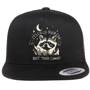 Meme Humor Trash Panda Quirky Unhinged Flat Bill Trucker Hat