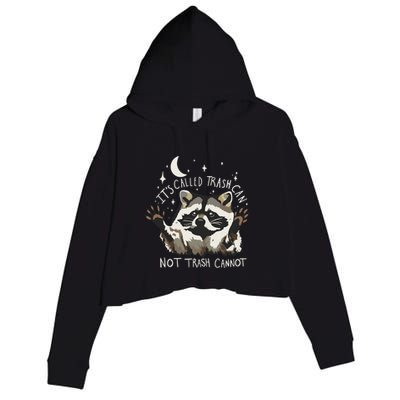 Meme Humor Trash Panda Quirky Unhinged Crop Fleece Hoodie