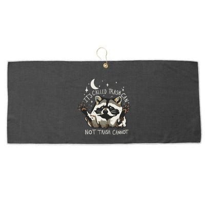 Meme Humor Trash Panda Quirky Unhinged Large Microfiber Waffle Golf Towel