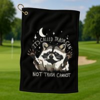 Meme Humor Trash Panda Quirky Unhinged Golf Towel
