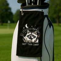 Meme Humor Trash Panda Quirky Unhinged Golf Towel
