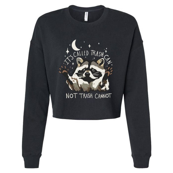 Meme Humor Trash Panda Quirky Unhinged Cropped Pullover Crew