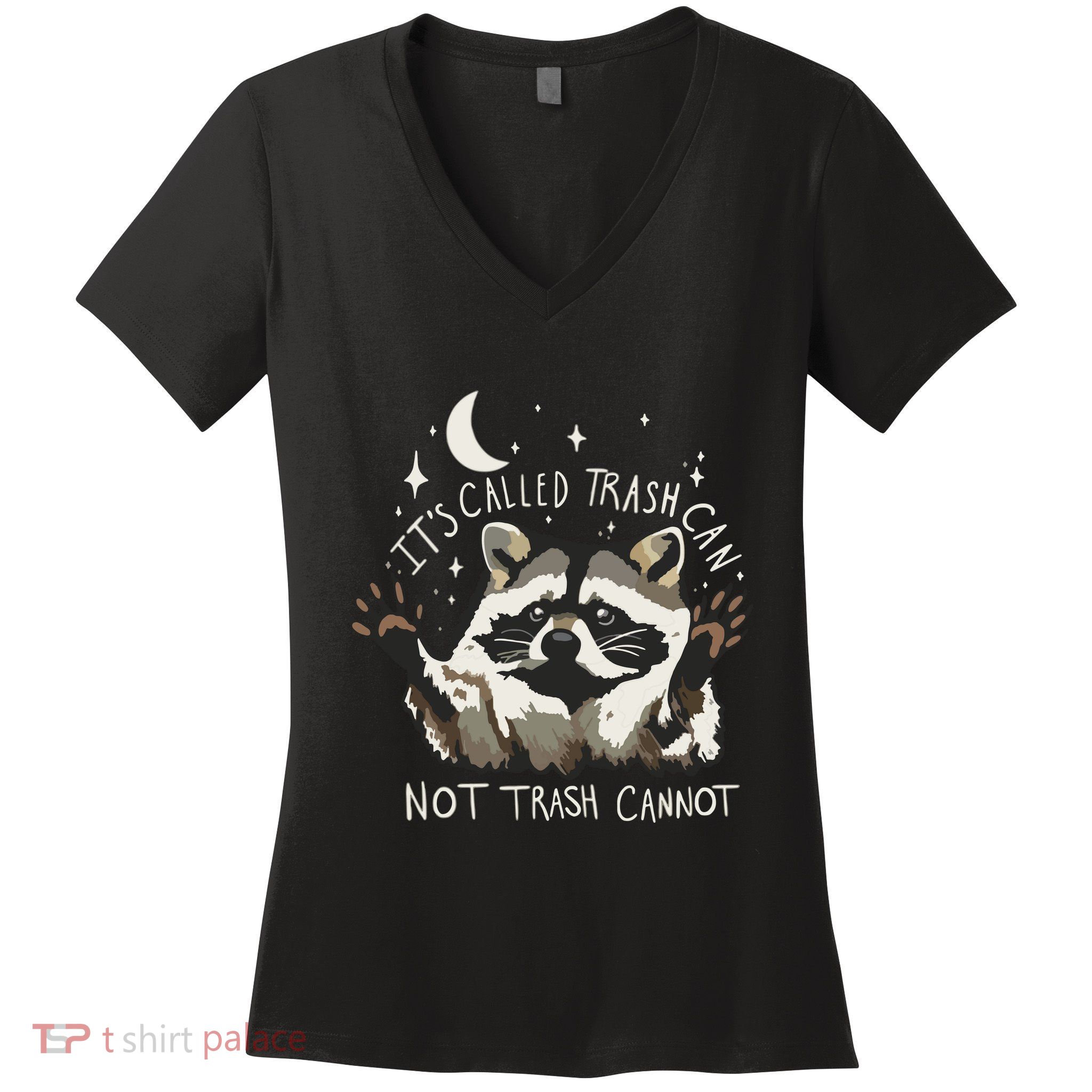 Meme Humor Trash Panda Quirky Unhinged Women's V-Neck T-Shirt