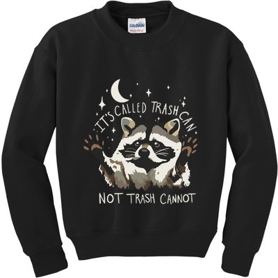 Meme Humor Trash Panda Quirky Unhinged Kids Sweatshirt