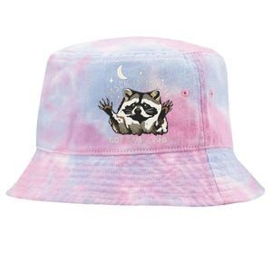 Meme Humor Trash Panda Quirky Unhinged Tie-Dyed Bucket Hat