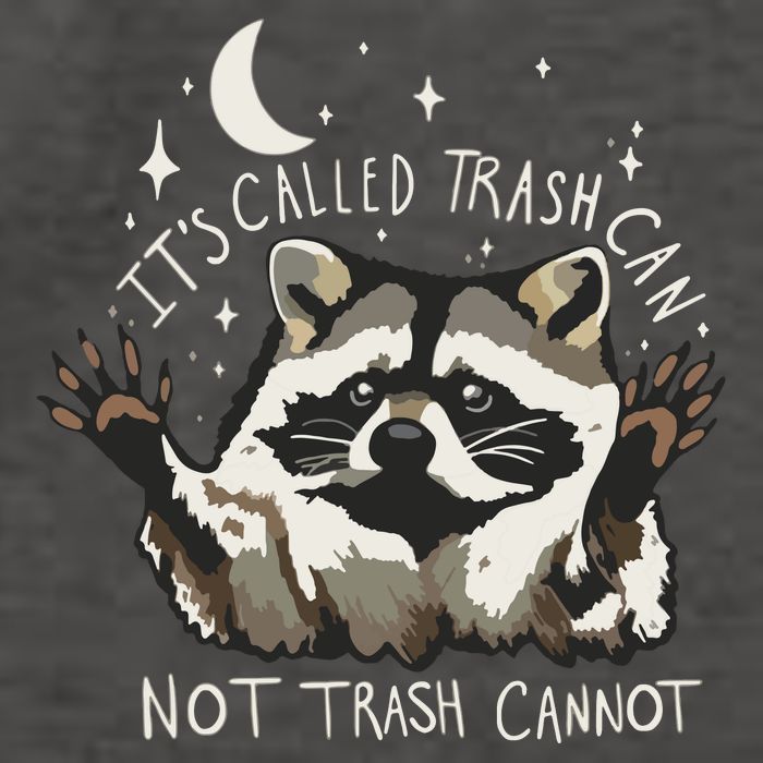 Meme Humor Trash Panda Quirky Unhinged Vector Backpack