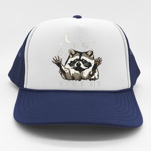 Meme Humor Trash Panda Quirky Unhinged Trucker Hat