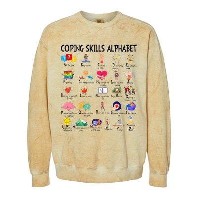 Mental Health Tie Clothing Counselor Colorblast Crewneck Sweatshirt