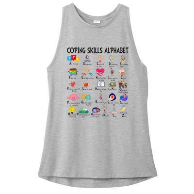 Mental Health Tie Clothing Counselor Ladies PosiCharge Tri-Blend Wicking Tank