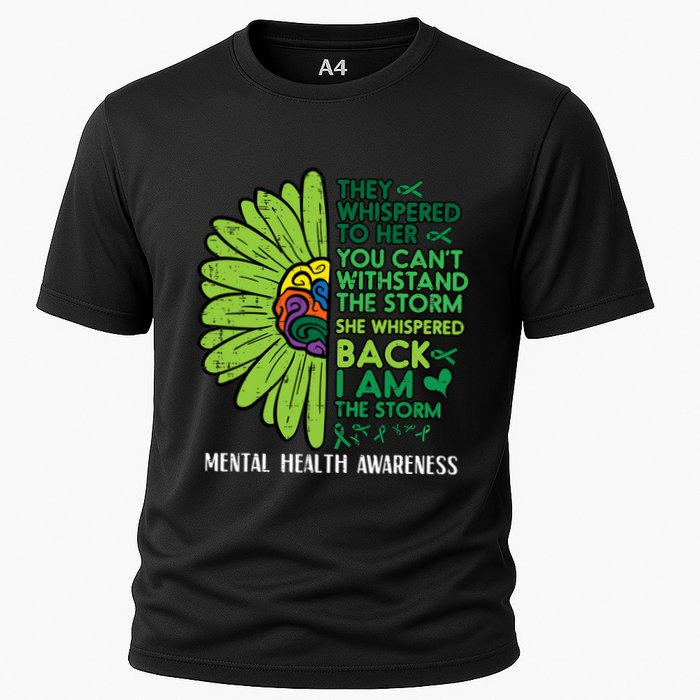 Mental Health They Whispered To Her Awareness Cooling Performance Crew T-Shirt