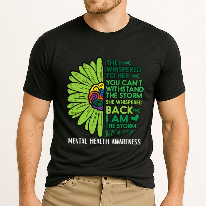 Mental Health They Whispered To Her Awareness Cooling Performance Crew T-Shirt