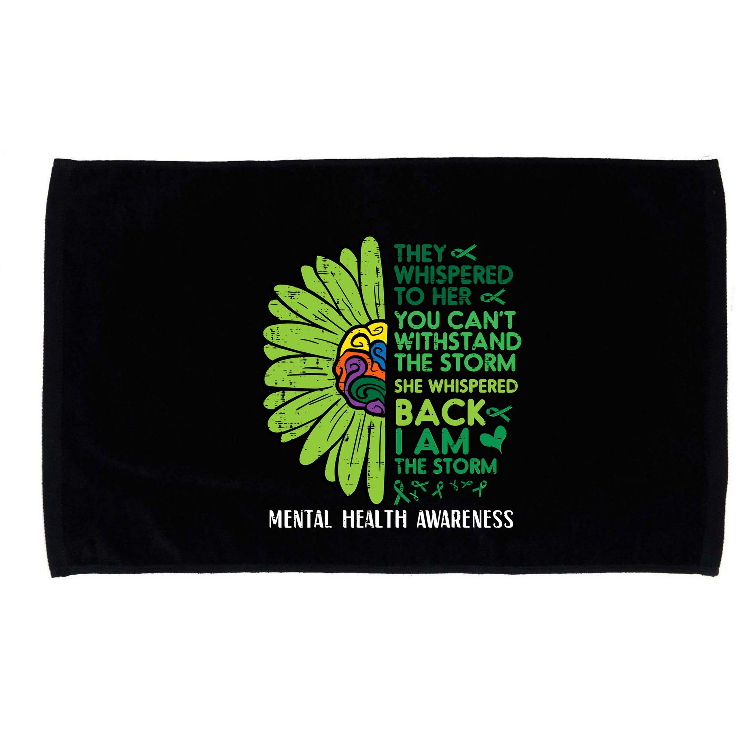Mental Health They Whispered To Her Awareness Microfiber Hand Towel