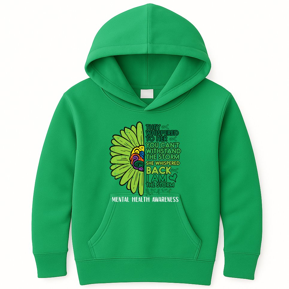 Mental Health They Whispered To Her Awareness Kids Hoodie