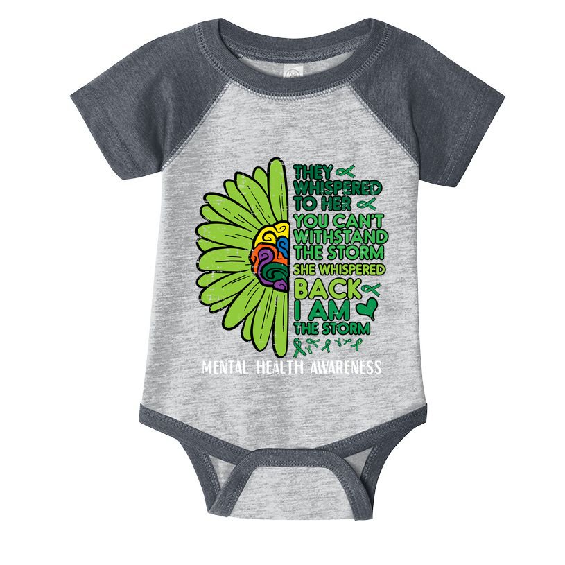 Mental Health They Whispered To Her Awareness Infant Baby Jersey Bodysuit