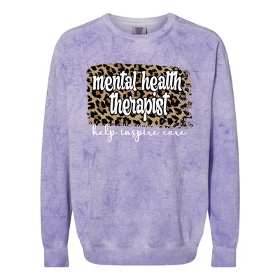 Mental Health Therapist Tal Health Therapy Gift Colorblast Crewneck Sweatshirt