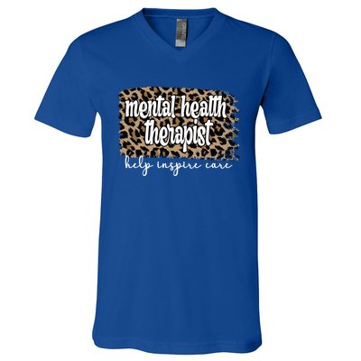 Mental Health Therapist Tal Health Therapy Gift V-Neck T-Shirt