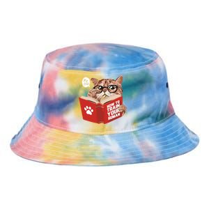 Meow How To Train Your Human Funny Cat Tie Dye Newport Bucket Hat