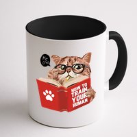 Meow How To Train Your Human Funny Cat Mug