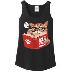 Meow How To Train Your Human Funny Cat Ladies Essential Tank