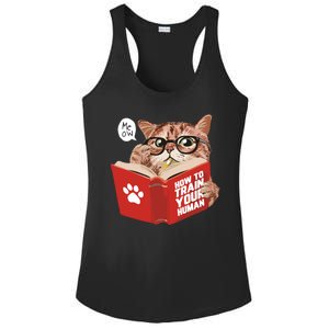 Meow How To Train Your Human Funny Cat Ladies PosiCharge Competitor Racerback Tank