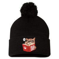 Meow How To Train Your Human Funny Cat Pom Pom 12in Knit Beanie