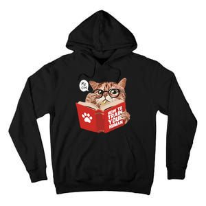 Meow How To Train Your Human Funny Cat Tall Hoodie