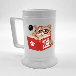 Meow How To Train Your Human Funny Cat Beer Stein