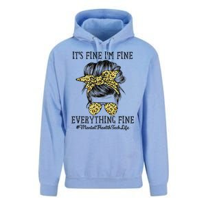 Mental Health Tech It's Fine I'm Fine and Everything's Fine Unisex Surf Hoodie