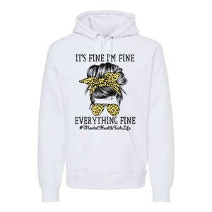 Mental Health Tech It's Fine I'm Fine and Everything's Fine Premium Hoodie