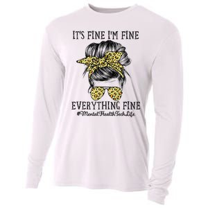 Mental Health Tech It's Fine I'm Fine and Everything's Fine Cooling Performance Long Sleeve Crew