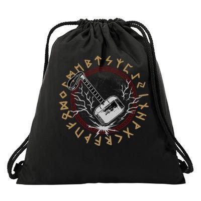 Mjolnir Hammer Thor Viking Drawstring Bag