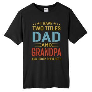 MenI Have Two Titles Dad And Grandpa Fathers Day Grandpa Gift Tall Fusion ChromaSoft Performance T-Shirt