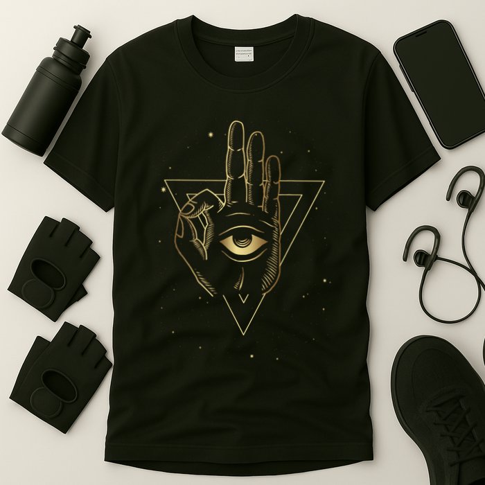 Meditation Hand Third Eye With Boho Style T-Shirt