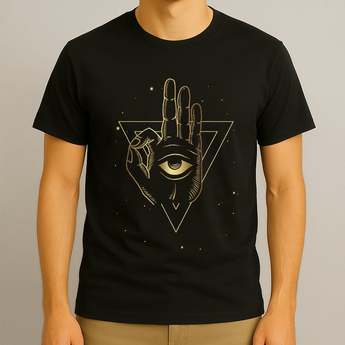 Meditation Hand Third Eye With Boho Style T-Shirt