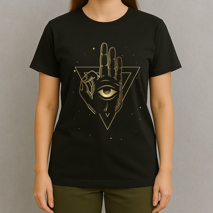 Meditation Hand Third Eye With Boho Style T-Shirt