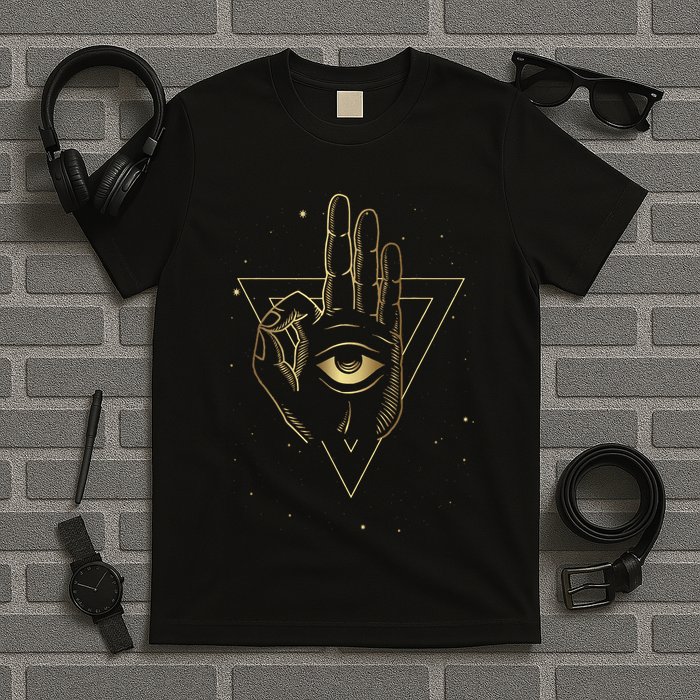 Meditation Hand Third Eye With Boho Style T-Shirt