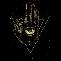 Meditation Hand Third Eye With Boho Style Flat Bill Trucker Hat